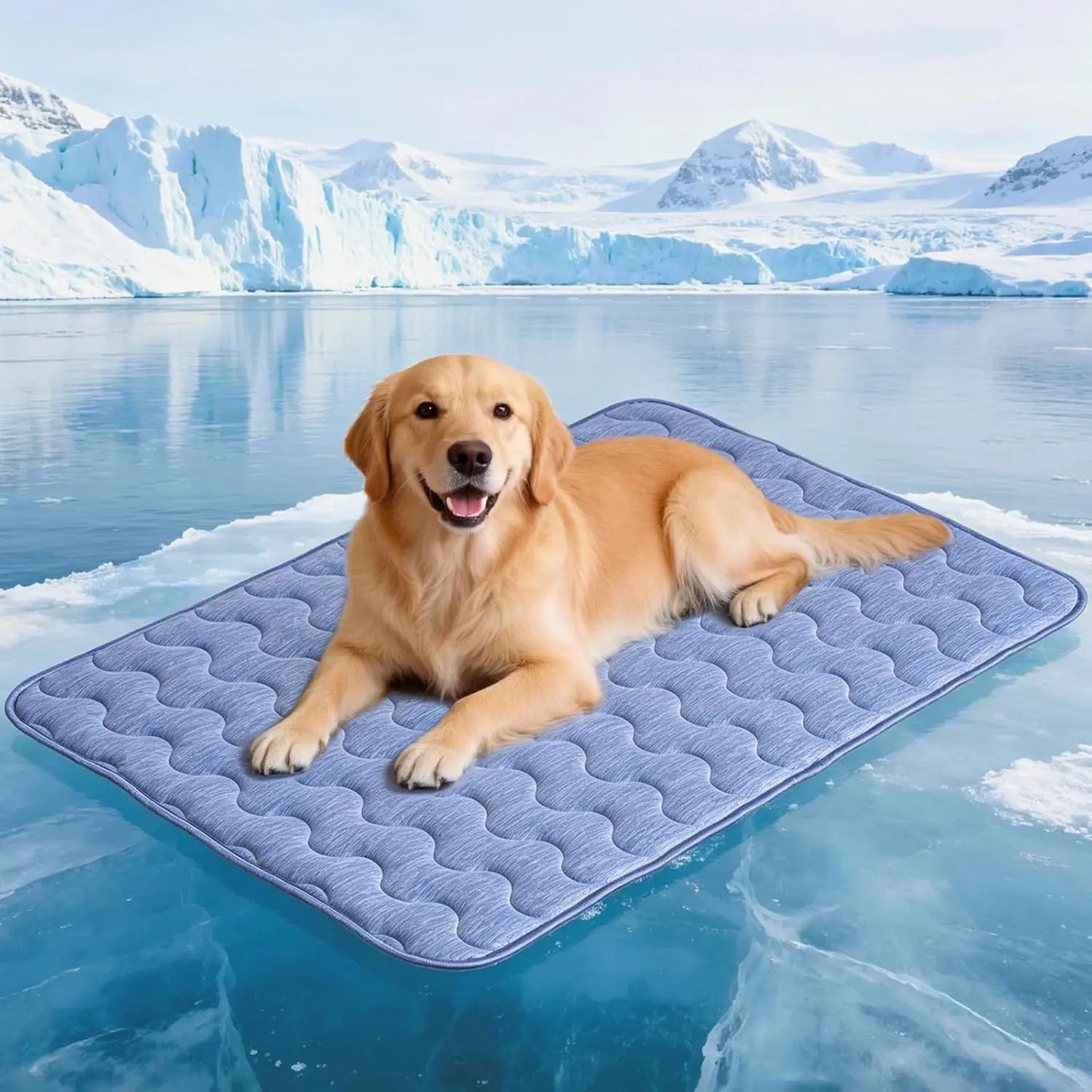 Cooling Mat for Dogs – Q-MAX > 0.45 Washable Gel-Free and Electric-Free Non-Slip Summer Cooling Pad for Large Breeds