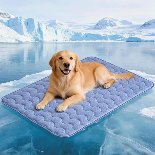 Cooling Mat for Dogs – Q-MAX > 0.45 Washable Gel-Free and Electric-Free Non-Slip Summer Cooling Pad for Large Breeds