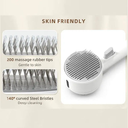 Fresh Fur Shower Brush,2 in 1 Pet Steam Brush,Spray Hair Removal Comb for Cats ＆ Dogs - Deshedding＆ Grooming