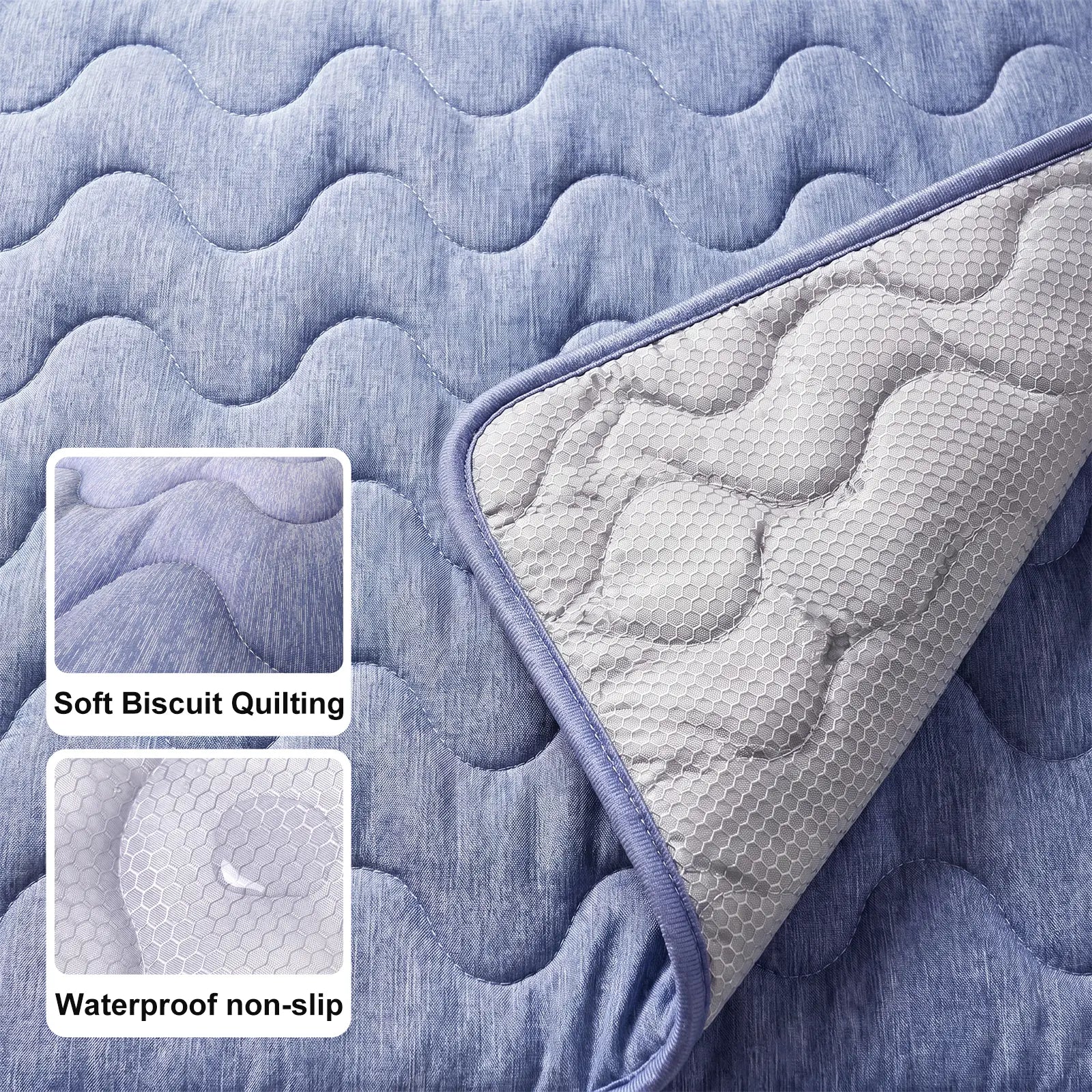 Cooling Mat for Dogs – Q-MAX > 0.45 Washable Gel-Free and Electric-Free Non-Slip Summer Cooling Pad for Large Breeds